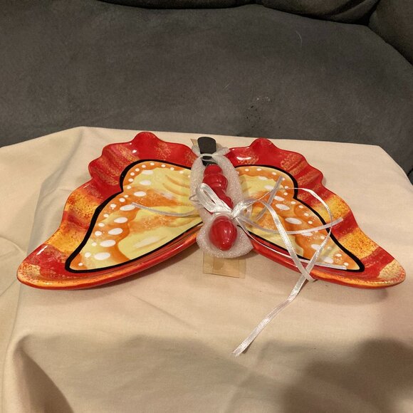 Grasslands Road-Butterfly Cheese Serving Tray W/Spreader/Knife-10" W-BRAND NEW - Picture 9 of 9